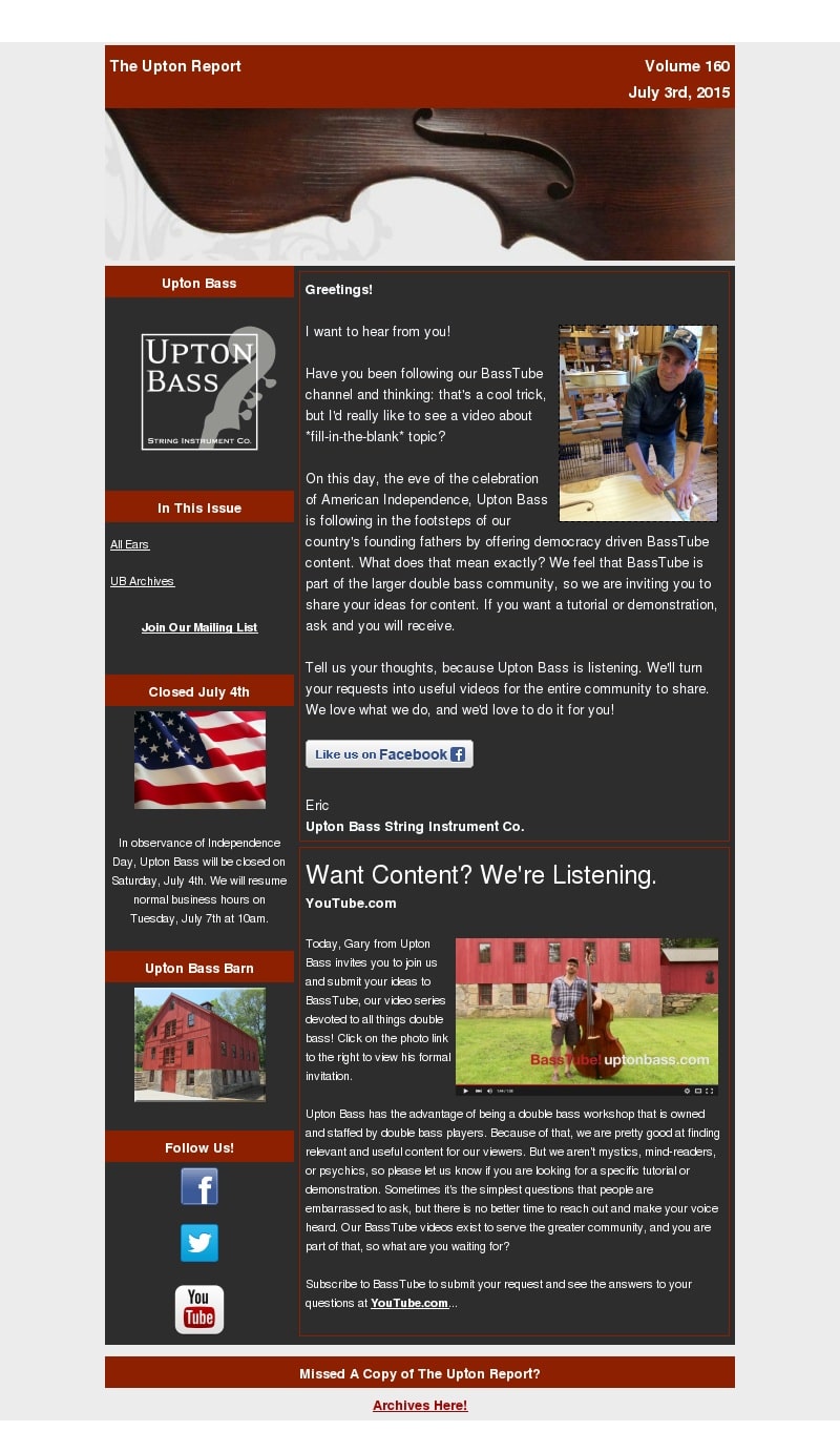 The Upton Report Vol. 160