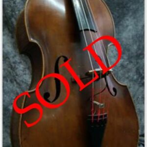 SOLD: Flat Back Czech Double Bass CA 1950