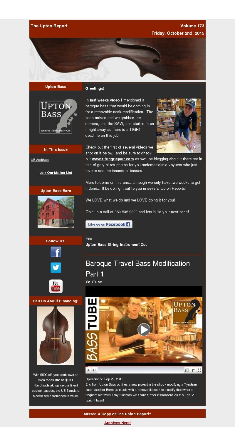 The Upton Report Vol. 173