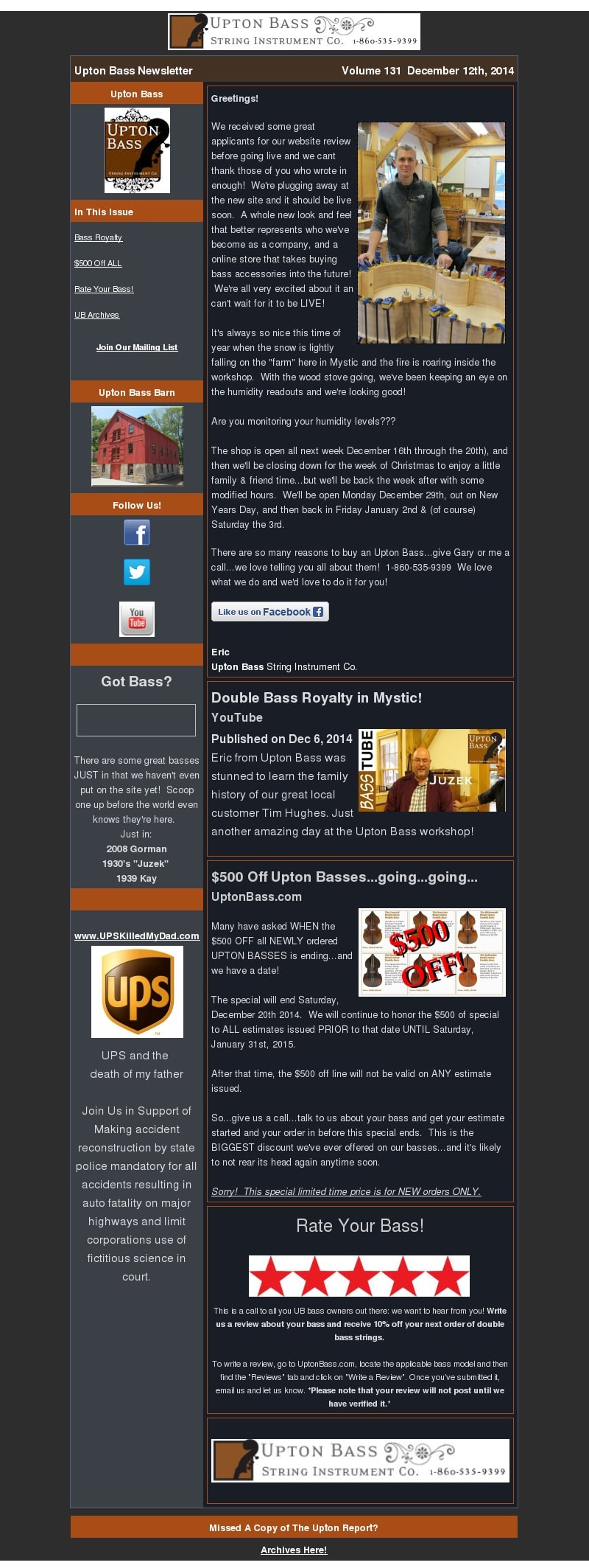 The Upton Report Vol.131