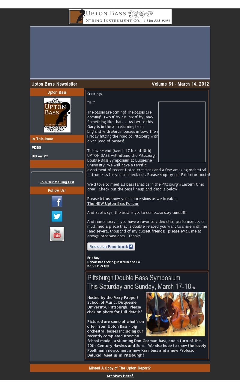 The Upton Report vol 61