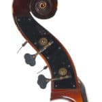 Kay C-1 upright bass scroll side