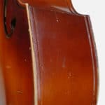 Kay C-1 upright bass lower bout