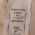 Golia double bass label