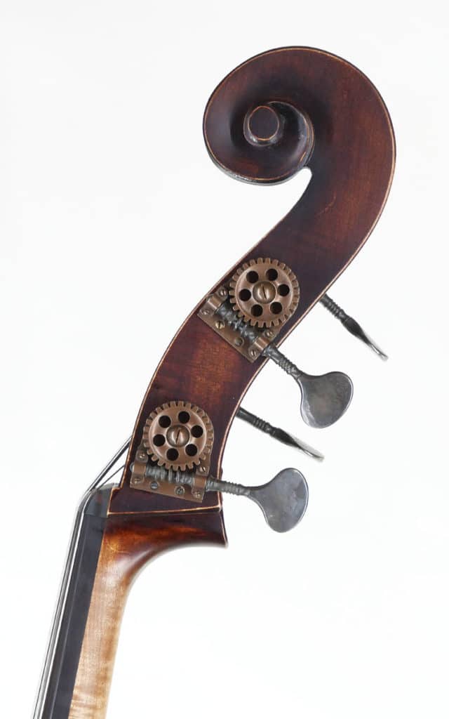 Upton Brescian Hybrid double bass Scroll