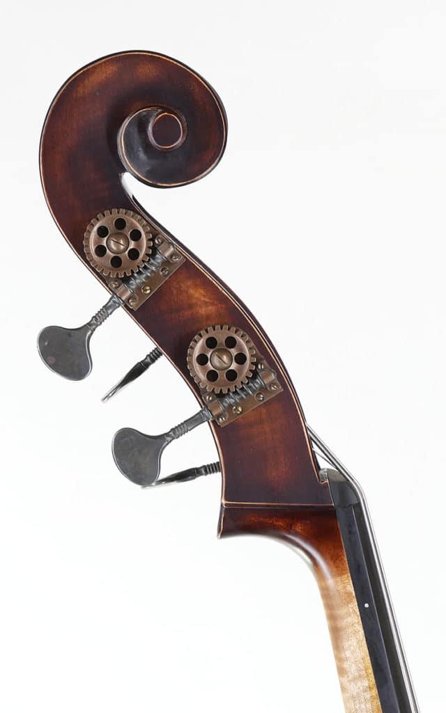 UB Brescian Hybrid double bass scroll
