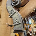 PreRestoration Austrian double bass scroll