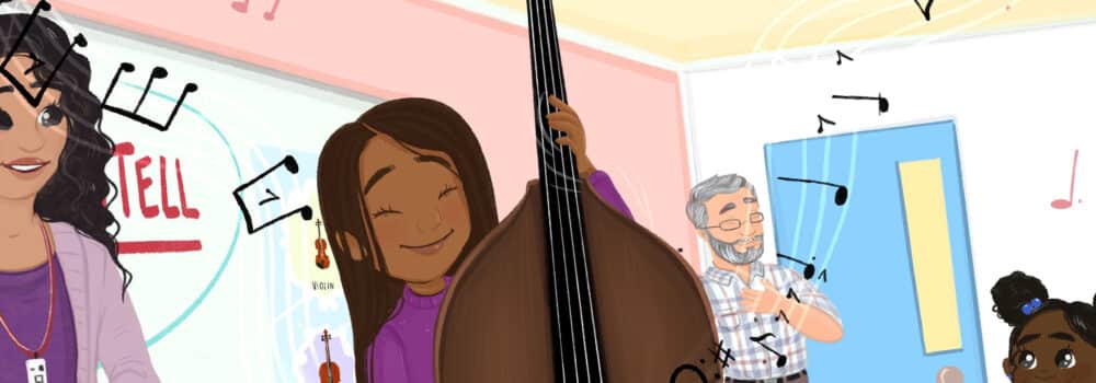 Children's book about the double bass