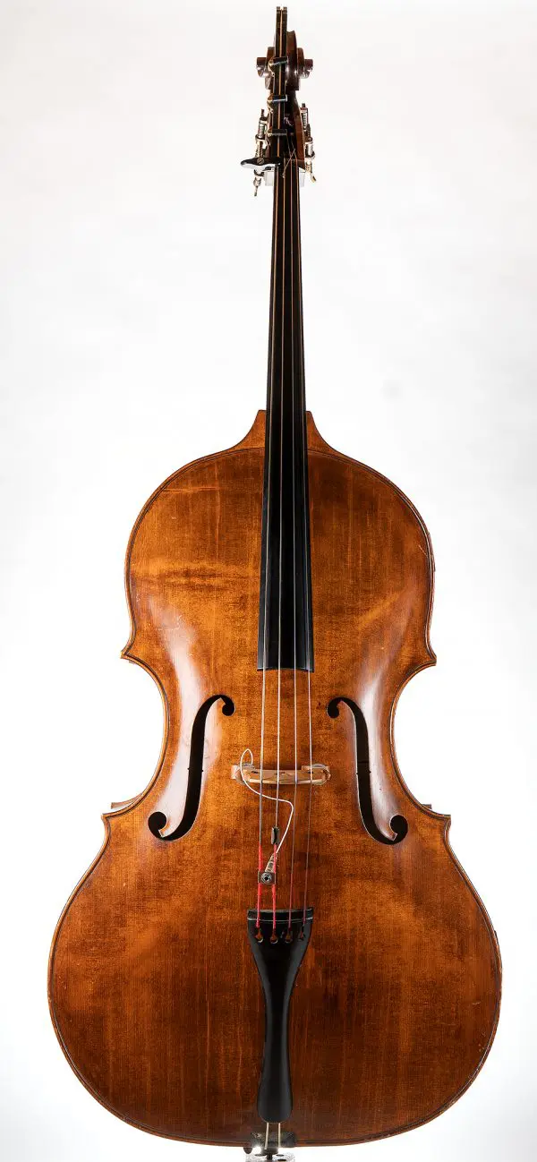 2007 Donald Gorman handmade double bass, full front view