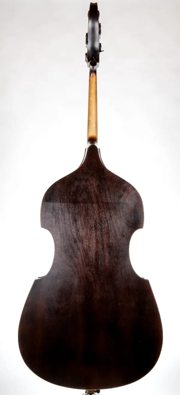 Back view of Upton Karr Model #493 highlighting the flat back design and clean varnish