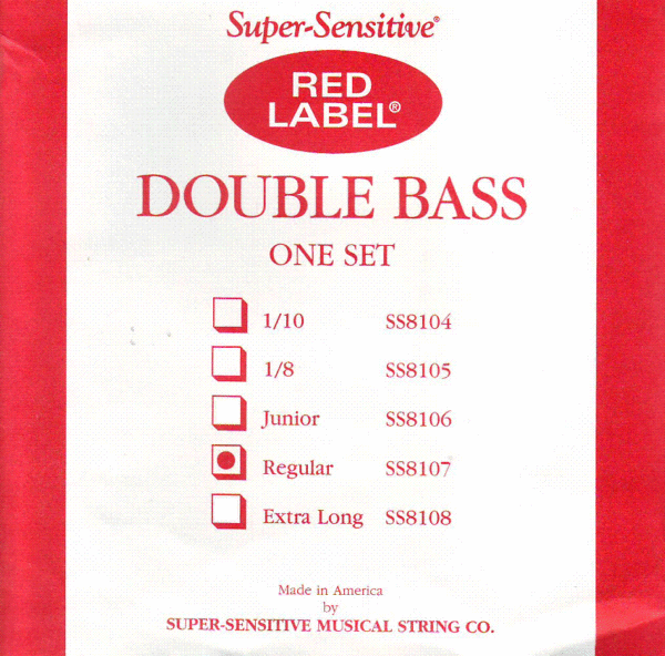 Super Sensitive Red Label Double Bass Strings