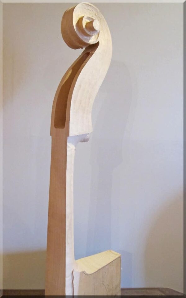 BASS NECK WITH PRE-CARVED SCROLL