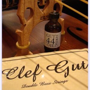 Clef Gut Jazz Bass Strings, Silver Wound E & A + Gut Oil Combo Deal