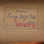 Kay C-1 upright bass label