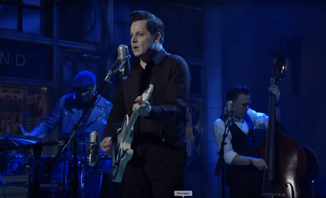 Upton Bass Onstage with Jack White! SCB on SNL